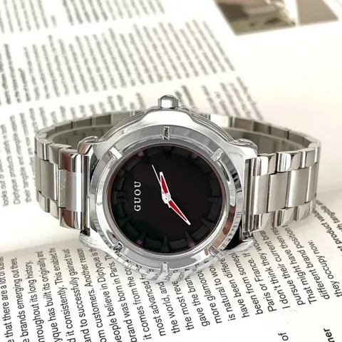 Fashion Women's Quartz Watch Large Dial Silver Metal Alloy Band Waterproof Minimalist Analog Wristwatch Luxury Style Gift