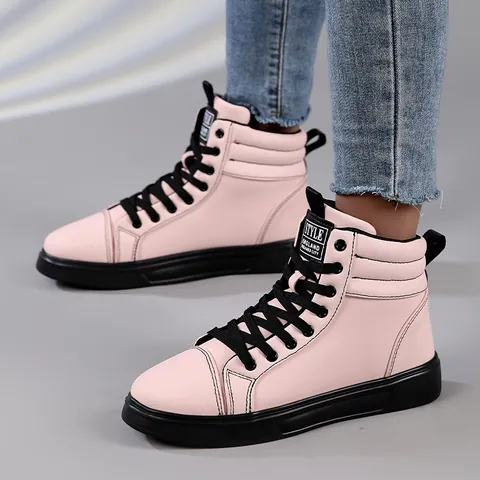 Unisex Split Leather Martin Boots High-Top Fashion Outdoor Casual Shoes Breathable Lace-Up Short Boots For Men Women