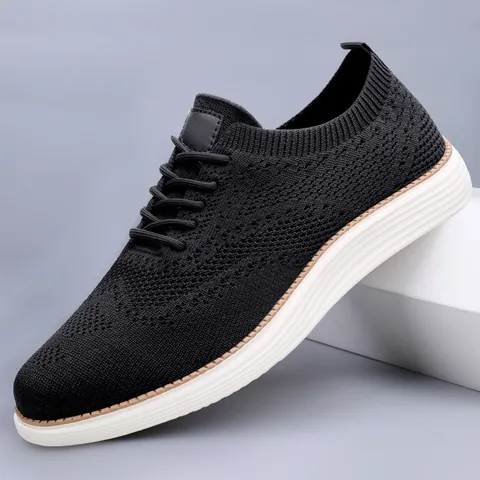 Ανδρικά Παπούτσια Περπατήματος Flyknit Αναπνεύσιμα Ελαφριά Casual Sneakers Παπούτσια Τρεξίματος με Πλέγμα Μόδα Άνεση
