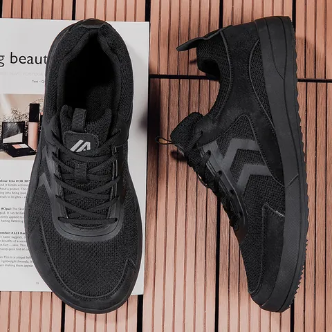 Men Wide Toe Box Barefoot Hiking Shoes Breathable Mesh Casual Sneakers Non-Slip Zero Drop Walking Shoes Lightweight Outdoor Footwear