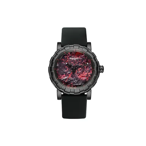 ASSASSIN'S TIME Reloj de Moda para Hombre Esfera Grande Textura de Lava Movimiento de Cuarzo Correa de Silicona Impermeable Reloj Deportivo