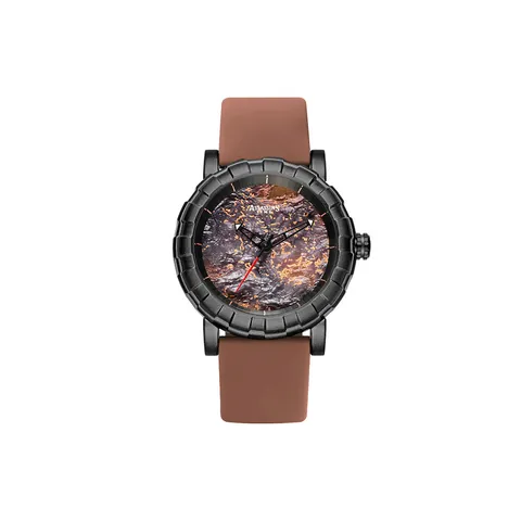ASSASSIN'S TIME Reloj de Moda para Hombre Esfera Grande Textura de Lava Movimiento de Cuarzo Correa de Silicona Impermeable Reloj Deportivo