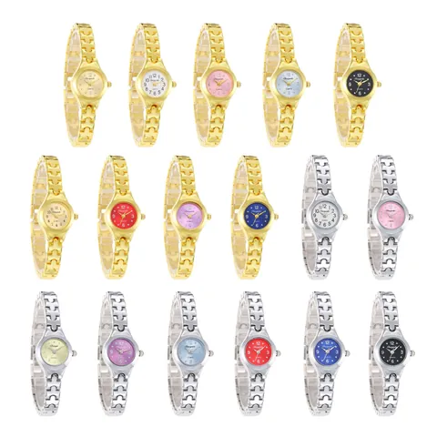 Orologio da Donna Chaoyada Moda Bracciale Lusso Lega Quarzo Oro Argento Placcato Cinturino in Metallo Analogico Gioiello