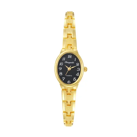 Elegante Orologio da Polso a Bracciale da Donna Quadrante Ovale Cinturino a Catena Movimento al Quarzo Regalo