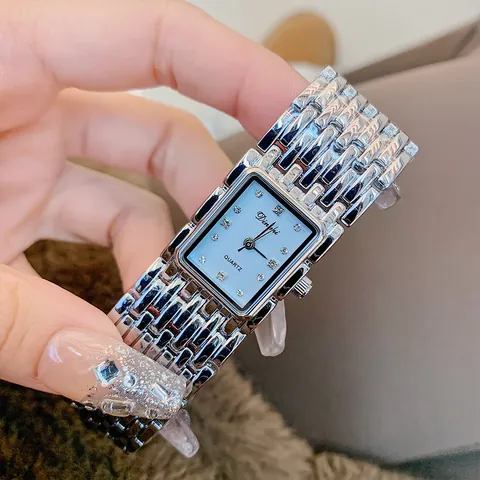 Women's Vintage Square Dial Quartz Watch Luxury Rhinestone Alloy Handcuff Bracelet Wristwatch Elegant Retro Style Analog Watch For Women