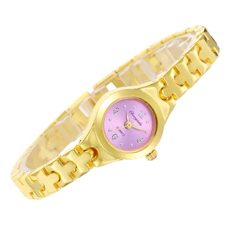 Orologio da Donna Chaoyada Moda Bracciale Lusso Lega Quarzo Oro Argento Placcato Cinturino in Metallo Analogico Gioiello