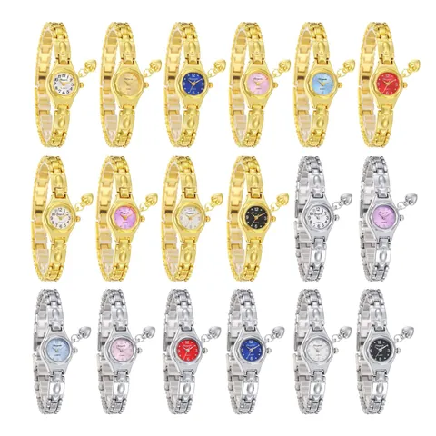 Orologio a Bracciale da Donna di Moda in Lega di Metallo con Ciondolo a Cuore Quarzo Analogico Elegante Gioiello per Donne Ragazze Uso Quotidiano