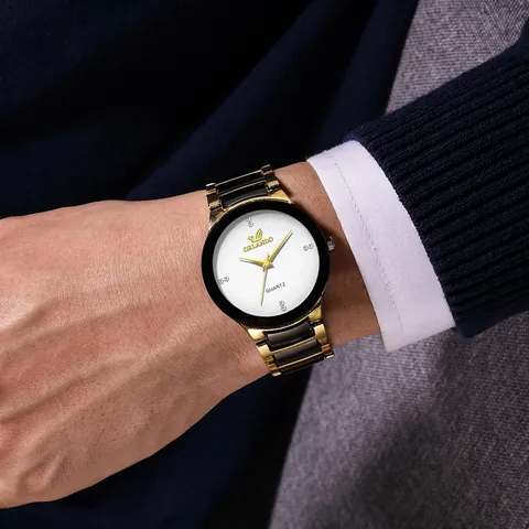 Orologio al Quarzo in Acciaio Inossidabile Business Casual per Uomo Donna Stile Britannico Quadrante in Strass Orologio Analogico Moda