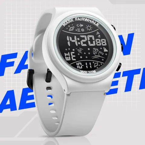 Montre Numérique pour Femmes Thème Espace Astronaute Étanche Lumineuse Sportive Électronique Bracelet en Résine Décontracté