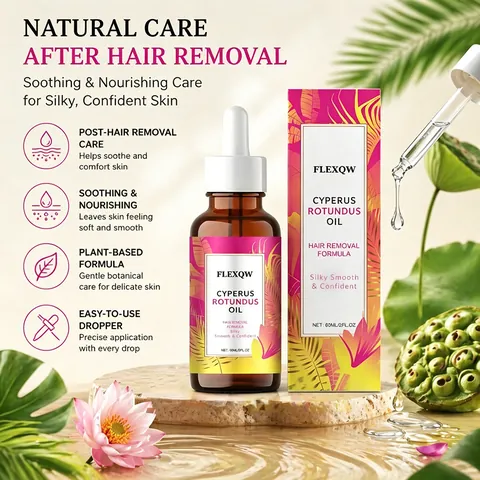 Huile de Souchet Soin Après Épilation Huile Essentielle Apaisante et Hydratante Peau Lisse Extrait de Plante Naturelle Formule Corps