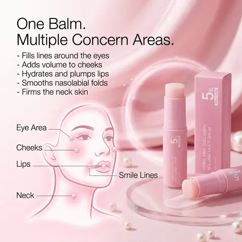 PDRN Pink Collagen Multi Balm Stick Eye Cream For Dark Circles And Fine Lines Moisturizing Facial Skin Care Treatment For Women