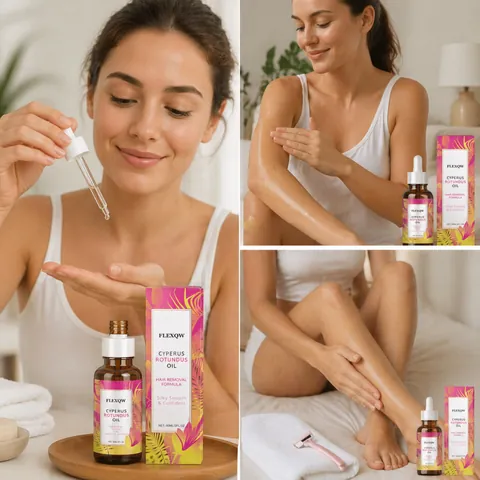 Huile de Cyperus Rotundus Soin Épilatoire Huile Essentielle Apaisante Hydratante Soin de la Peau Formule Unisexe Peau Lisse