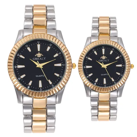 Orologio al Quarzo in Acciaio Inossidabile Business Casual Regalo per Coppia Cassa in Lega Orologio da Polso Analogico Minimalista Uomo Donna