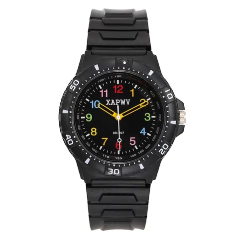 Kids Sports Quartz Watch Waterproof Student Wristwatch Silicone Strap Arabic Numerals Luminous Analog Watch For Boys Girls
