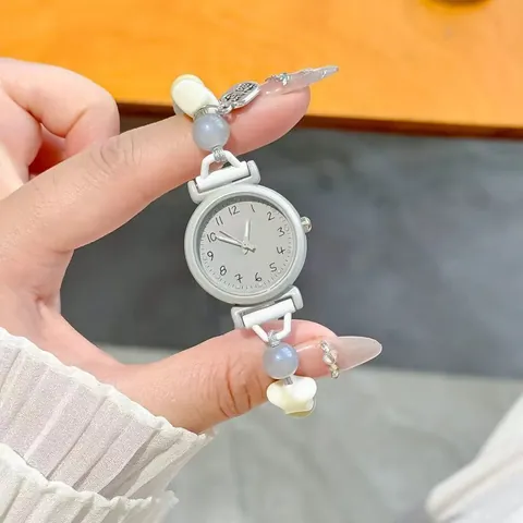 Women Beaded Bracelet Watch Dopamine Style Star Charms Adjustable Drawstring Quartz Watch For Students Girls Jewelry Gift