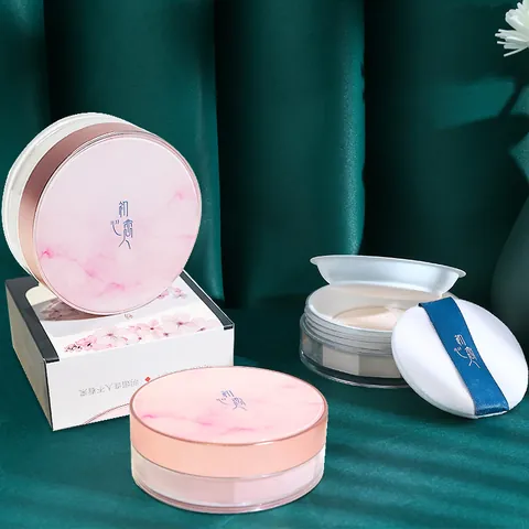 Waterproof Oil Control Air Loose Setting Powder Long Lasting Face Finishing Powder with Puff for Women Makeup
