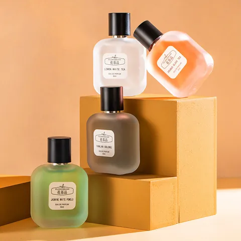 Flowerbasis Donna Eau De Parfum Bottiglia Di Vetro Smerigliato Profumo Lunga Durata Fresco Floreale Fruttato Al Tè Per Uso Quotidiano