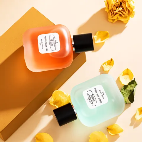 Flowerbasis Donna Eau De Parfum Bottiglia Di Vetro Smerigliato Profumo Lunga Durata Fresco Floreale Fruttato Al Tè Per Uso Quotidiano