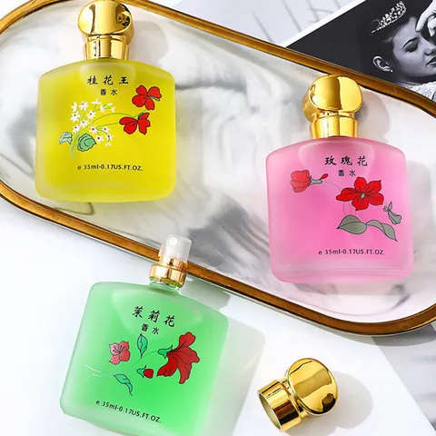 Profumo Fresco all'Osmanto Rosa Gelsomino per Uomo Donna Fragranza Floreale a Lunga Durata Flacone in Vetro Satinato Portatile Regalo Elegante
