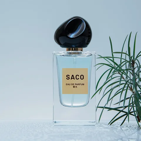 SACO Vetiver Unisex Άρωμα Φρέσκες Ξυλώδεις Νότες Μεγάλη Διάρκεια Eau de Parfum Niche Άρωμα Με Πώμα Βότσαλο Γυάλινο Μπουκάλι