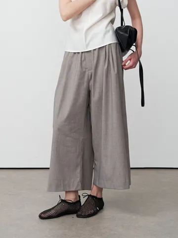 Dames Casual Wijde Pijpen Enkellengte Broek Losse Hoge Taille Effen Kleur Polyester Rayon Streetwear