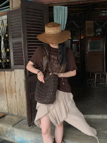 Women Asymmetric Textured Midi Skirt Gentle Style Tiered Fluttering Panels Patchwork Skirt Solid Casual Bottom For Autumn Dating