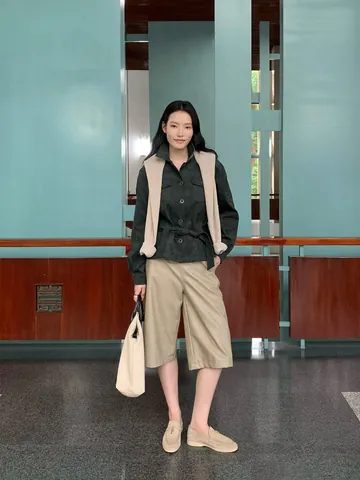 Women High Waist PU Leather Culottes Cropped Pants Wide Leg Straight Shorts With Belt Autumn Fashion Commuter Bottoms