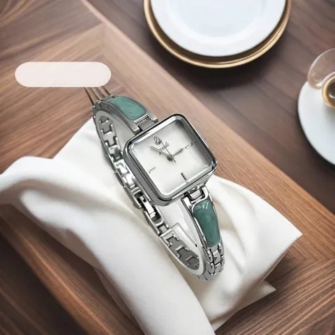 Ins Style Women Luxury Square Quartz Watch Minimalist Metal Bracelet Strap Water Resistant Fashion Wristwatch For Daily