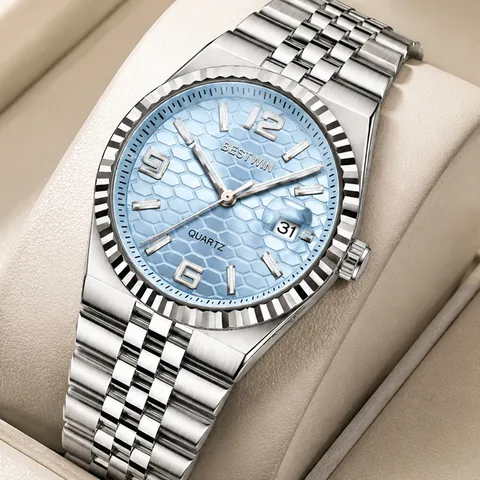 Herren Business Quarzuhr Edelstahlarmband Leuchtend Wasserdicht Kalender Klassische Mode Armbanduhr Für Herren Elegante Dress Watch