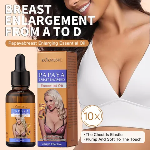 KORMESIC Aceite Esencial de Papaya Natural para el Cuidado del Busto Mujer Reafirmante Levantador Hidratante Suavizante Elasticidad Aceite Corporal