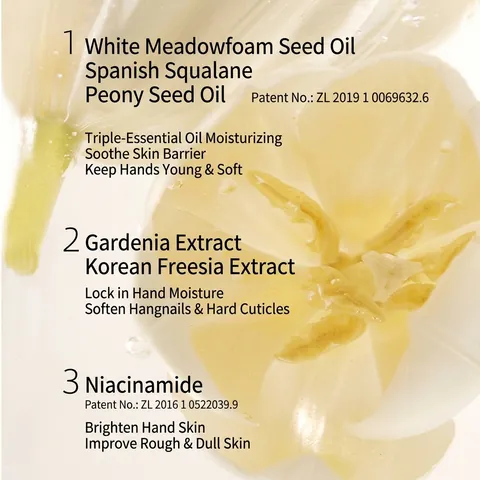 Crema de Manos con Fragancia de Aceite Esencial de Gardenia Hidratante Nutritiva Barra Portátil Cuidado de la Piel de las Manos para Otoño Invierno Mujeres
