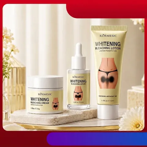 KORMESIC Whitening Bleaching Body Cream Deep Moisturizing Serum Smoothing Lotion Niacinamide Skin Brightening Skincare Set