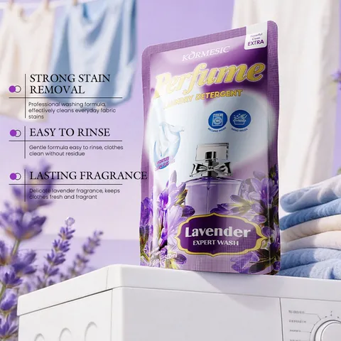 KORMESIC Perfume Laundry Detergent Floral Fragrance Deep Cleaning Expert Wash Liquid Fabric Softener Pouch For Clothing