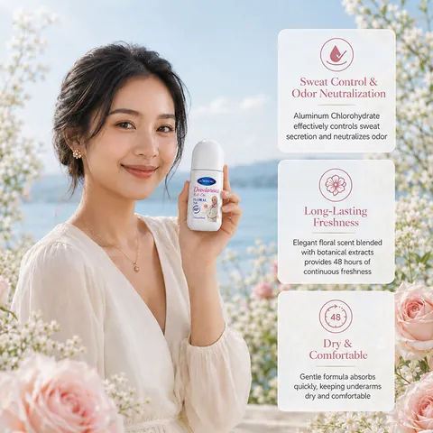 KORMESIC Deodorante Roll On Antitraspirante Fragranza Corpo Lunga Durata Per Ascelle Cura Della Pelle Rinfrescante Per Uomo E Donna