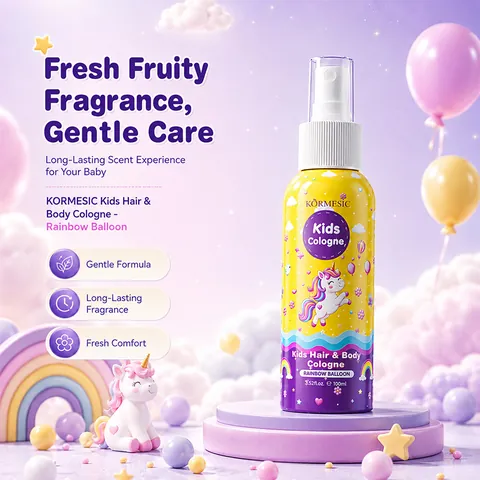 KORMESIC Kids Hair And Body Cologne Fragrance Spray Long Lasting Refreshing Scent For Children Boys Girls Gentle Formula