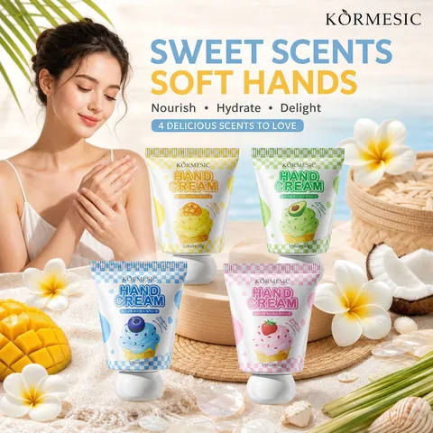 KORMESIC Frucht Eiscreme Handcreme Feuchtigkeitsspendend Pflegend Tiefenreparatur Hydratisierende Hautpflegecreme Damen Alltag