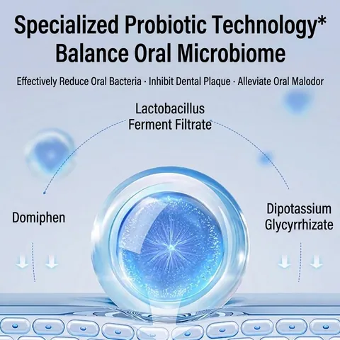 Probiotic Portable Stick Mouthwash Long Lasting Fresh Breath Oral Cleaning Liquid Mint Flavor For Adult Travel Use