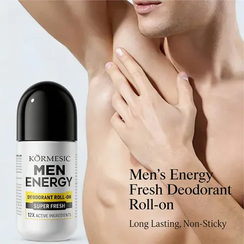 KORMESIC Coffret Soins Peau Homme Énergie Nettoyant Visage Crème Hydratante Spray Solaire Baume Après-Rasage Déodorant Bille