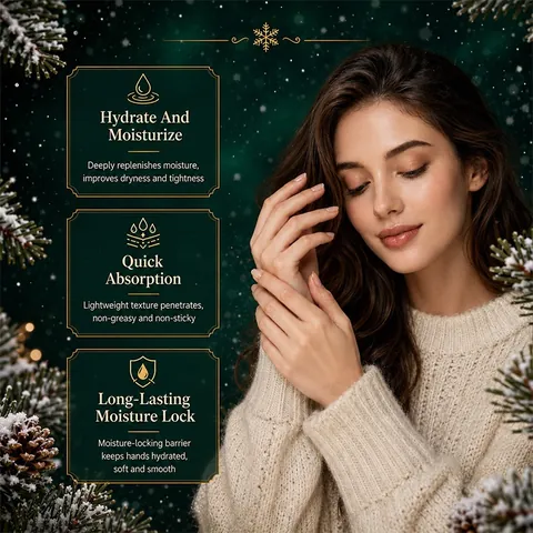 Festive Christmas Snowman Hand Cream Moisturizing Hydrating Shea Butter Nourishing Hand Care Lotion Gift For Women