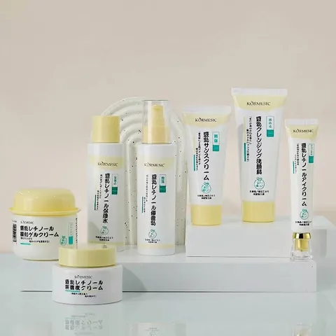 Série de Soins du Visage KORMESIC Lait de Soja Rétinol Crème Visage Tonique Lotion Crème Yeux Écran Solaire Hydratant Raffermissant