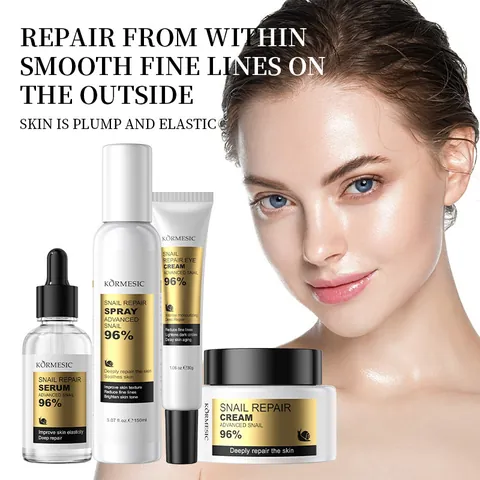 Advanced Snail Skincare Set For Women Hydrating Facial Essence Repair Spray Eye Cream Face Cream Nourishing Skincare Kit