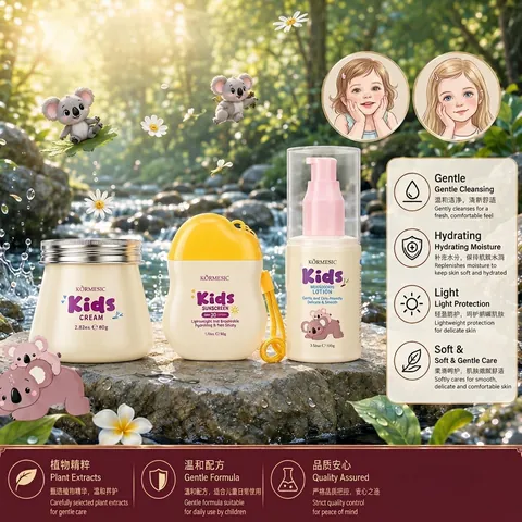 KORMESIC Crème Visage Et Lotion Hydratante pour Enfants SPF 30 Protection UV Écran Solaire Hydratant Doux pour Bébés Tout-Petits
