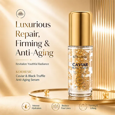 KORMESIC Caviar Black Truffle Face Serum Anti-Aging Firming Nourishing Facial Essence For Daily Skin Care Women Men