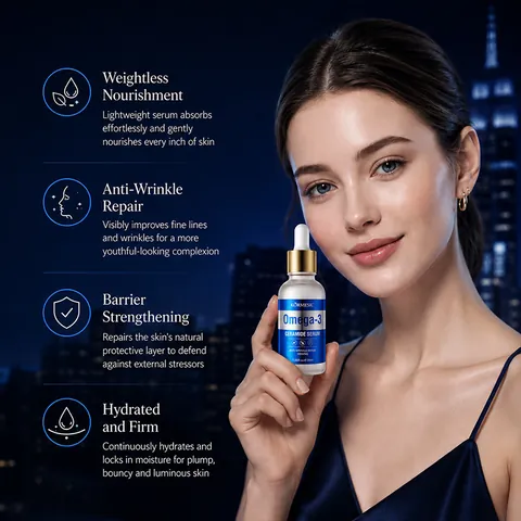 Omega-3 Ceramide Facial Serum Anti-Wrinkle Skin Repair Firming Face Cream Eye Care Night Treatment Moisturizing Skin Essence