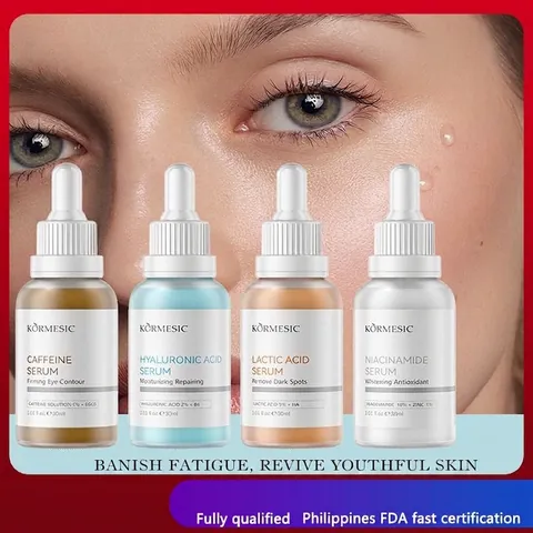 KORMESIC Face Serum Niacinamide Lactic Acid Hyaluronic Acid Essence For Whitening Hydrating Spot Correction Facial Care 30ml