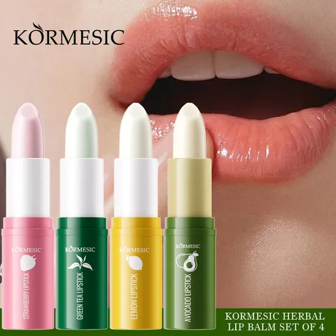 KORMESIC Botanical Herbal Lip Balm Moisturizing Repairing Lipstick For Women Dry Cracked Lip Care Hydrating Soothing Formula Makeup Daily Use