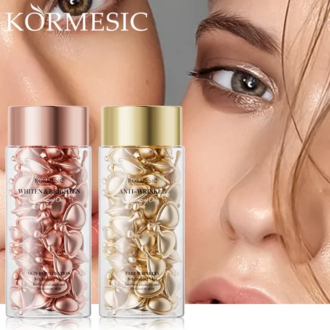 KORMESIC Facial Serum Capsules Whitening Anti-Wrinkle Moisturizing Essential Oil Face Serum Skin Care For Women