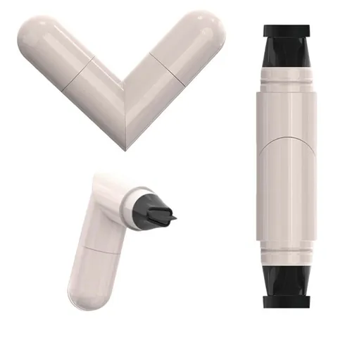 Περιστρεφόμενη Σφραγίδα Eyeliner Αδιάβροχο Μεγάλης Διάρκειας Αναδιπλούμενο Ενενήντα Μοιρών Διπλού Άκρου Μαύρο Eyeliner Για Γυναικείο Μακιγιάζ