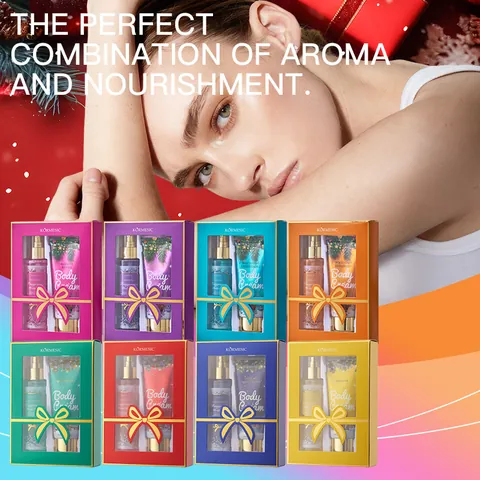 KORMESIC Fragrance Body Care Gift Set Moisturizing Body Cream And Alcohol Free Fragrance Body Mist For Women Holiday Skin Care Set