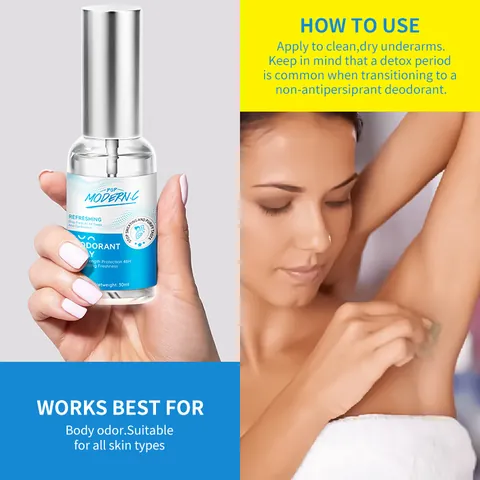 POP MODERN.C Underarm Deodorant Spray Long Lasting Anti Perspirant For Body Odor Removal Refreshing Scent Unisex Body Care